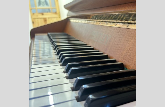 Bentley Satin Teak Mini Upright Piano, Used - All Inclusive Premium Package (SN:136440) - Image 10